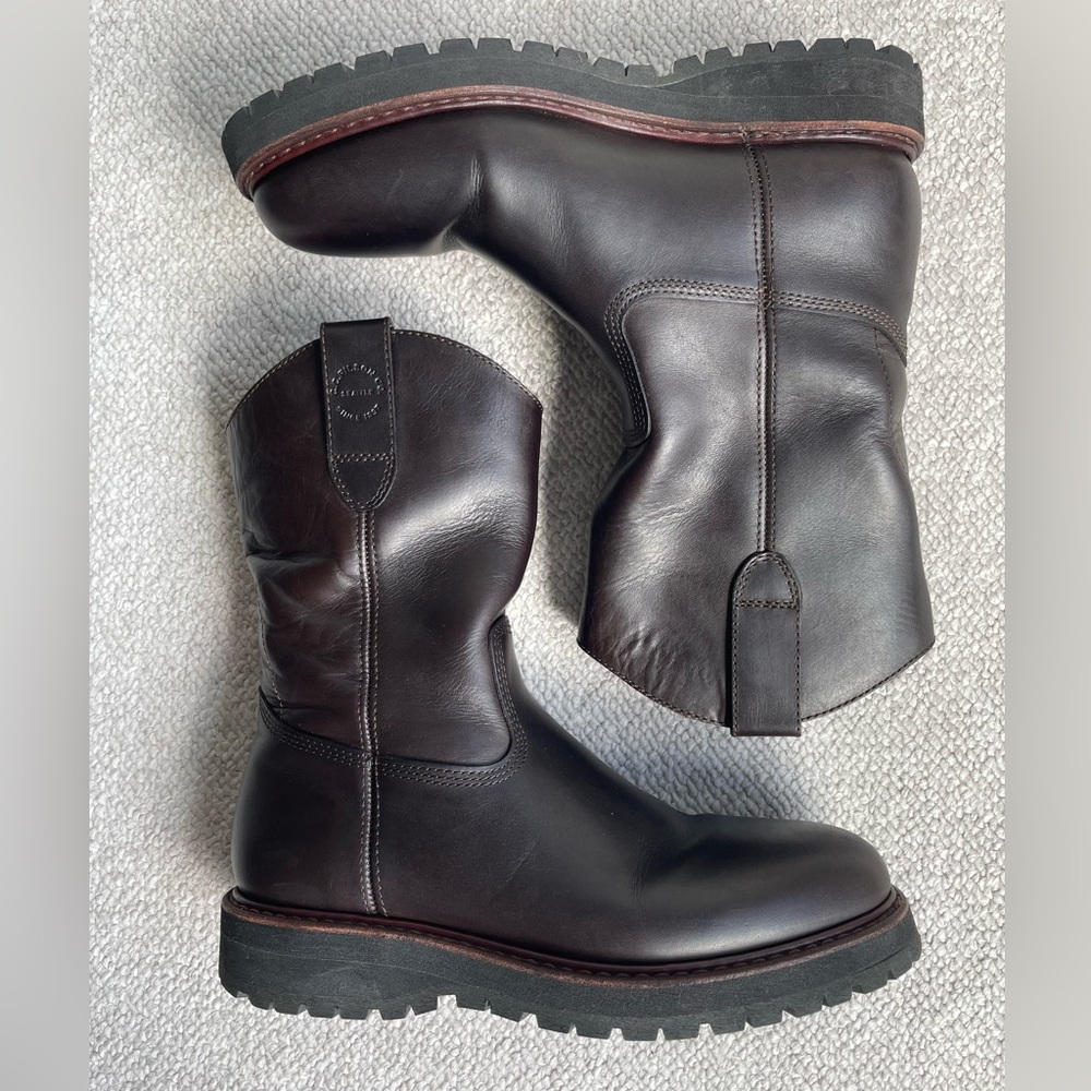 Filson Men’s Pull-On Roper Boots, Chocolate Brown, Size 9.5 - Picture 2 of 9